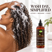 Lulu’s Holistics Vital Castor & Hemp Shampoo – Growth & Strength for Dry Scalp hair treatment White Smoke 1 (16oz bottle),2 (16oz bottles),3 (16oz bottles,4 (16oz bottles)