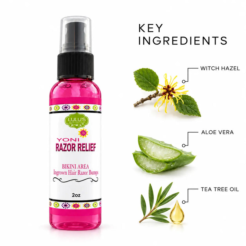 Lulu’s Holistics Yoni Razor Relief – Soothing Post-Shave Care feminine care White Smoke 1 (2oz bottle),2 (2oz bottles),3 (2oz bottles),4 (2oz bottles)