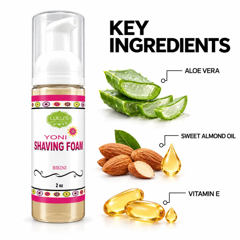 Lulu’s Holistics Yoni Shaving Foam – Gentle Cleanse body care White Smoke 1 (50ml bottle),2 (50ml bottles),3 (50ml bottles),4 (50ml bottles)