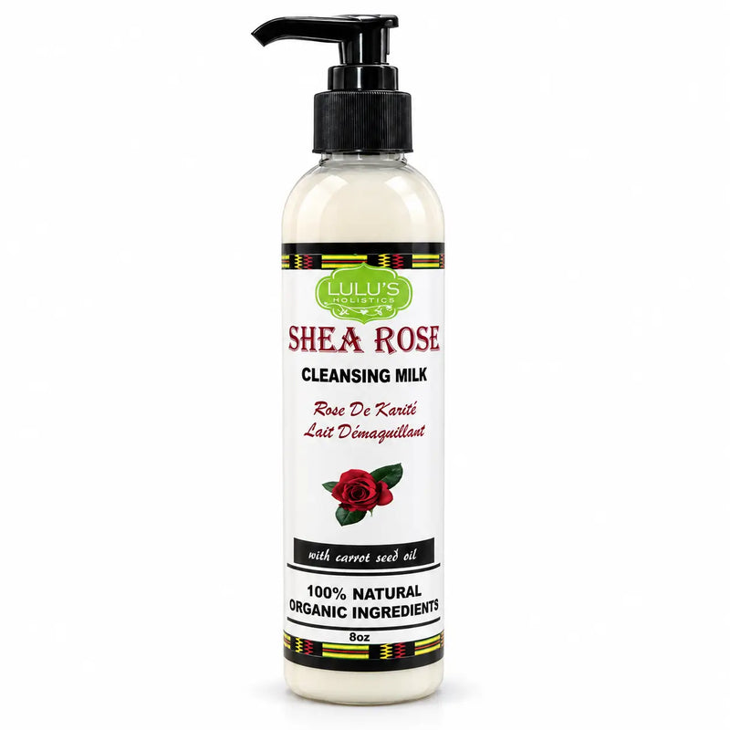 Lulu’s Holistics Shea-Rose Face Cleansing Milk – Gentle Hydrating Facial Cleanser Facial Cleanser White Smoke 1 (8oz bottle),2 (8oz bottles),3 (8oz bottles),4 (8oz bottles)