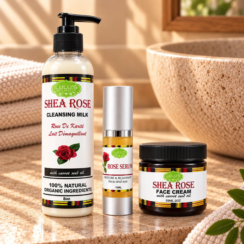 Lulu’s Holistics Rose Radiance Skin Trio – Cleanse, Hydrate & Brighten Facial Cleanser Rosy Brown