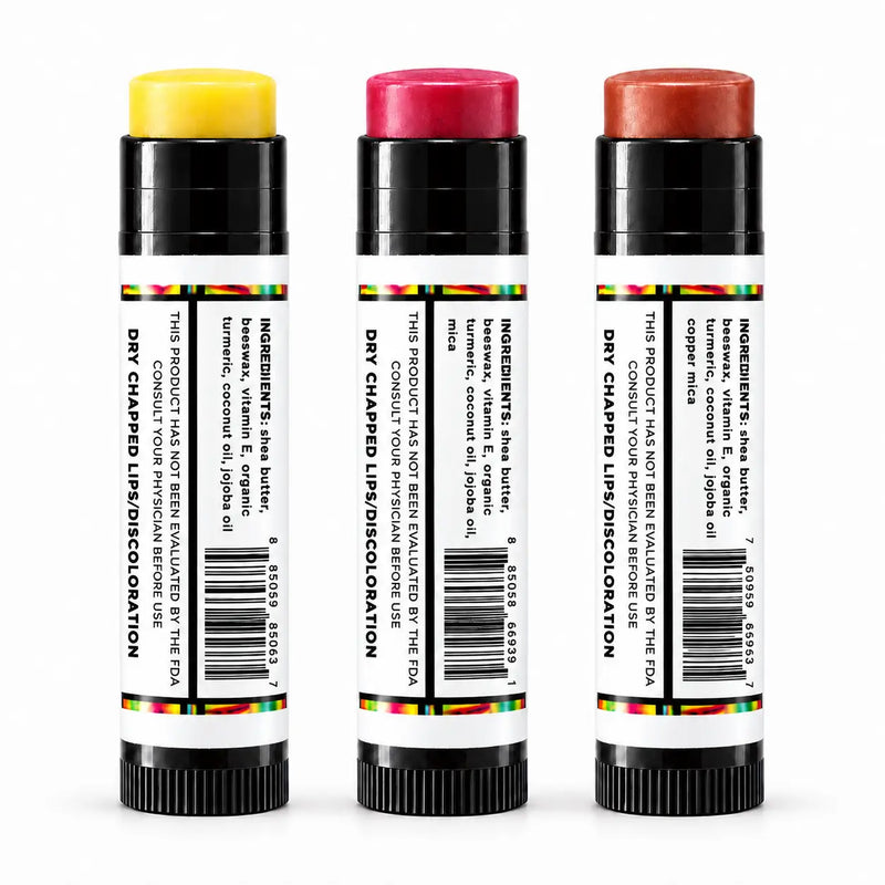 Lulu’s Holistics Lulu's Holistics Turmeric Moisture-Lock Conditioning Lip Balm Variety 3-Pack Bundle lip treatment White Smoke