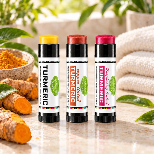 Lulu’s Holistics Lulu's Holistics Turmeric Moisture-Lock Conditioning Lip Balm Variety 3-Pack Bundle lip treatment Antique White
