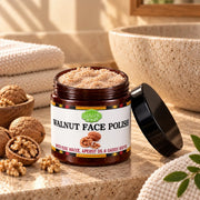 Lulu’s Holistics Walnut Face Polish – Polishing & Skin Smoothing Scrub facial scrub Rosy Brown 1 (4oz jar),2 (4oz jars),3 (4oz jars),4 (4oz jars)