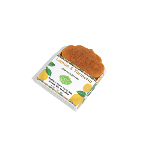 Lulu’s Holistics Lemon Turmeric Shea Butter Bar Soap – Refreshing Hydrating Cleanser for Smooth, Even-Looking Skin Bar soap