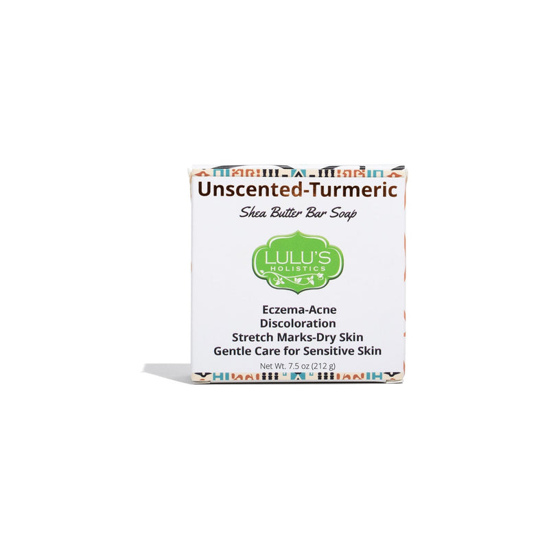 Lulu’s Holistics Unscented Turmeric Shea Butter Bar Soap – Gentle Hydrating Cleanser for Smooth, Even-Looking Skin Bar soap