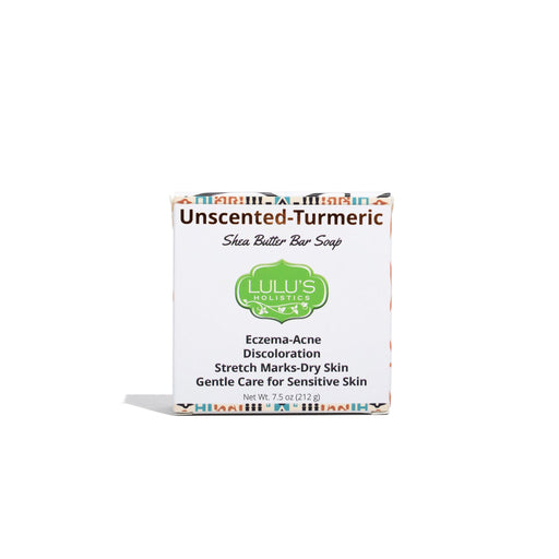 Lulu’s Holistics Unscented Turmeric Shea Butter Bar Soap – Gentle Hydrating Cleanser for Smooth, Even-Looking Skin Bar soap
