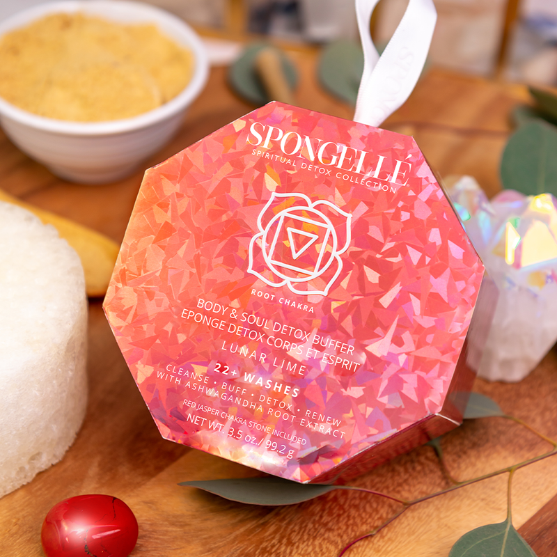 Spongellé Lunar Lime | Spiritual Detox (Red Jasper) Body Wash Infused Buffer