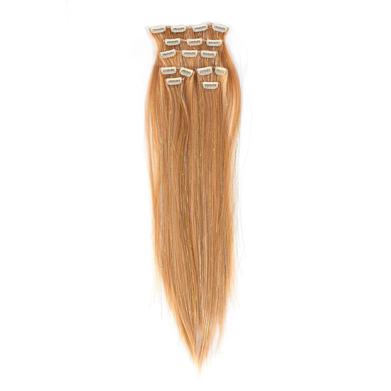 Lunautics Blonde Bombshell - 22 In Luxe Synthetic 7 Pc Full Clip-In Extension Set with Tinsel Clip-In Extensions