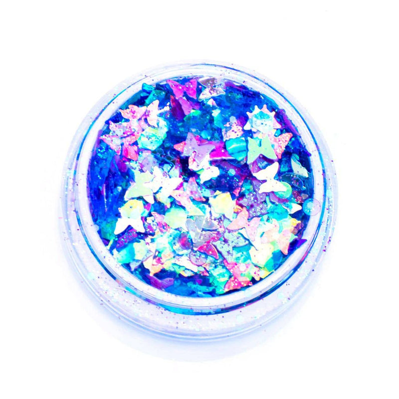Lunautics Mariah - Chunky Blue and Purple Butterfly Glitter Chunky Glitter