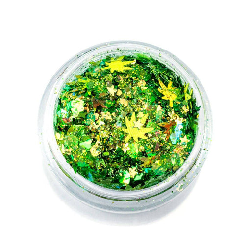 Lunautics Mary Jane - Chunky Green Leaf Glitter Chunky Glitter