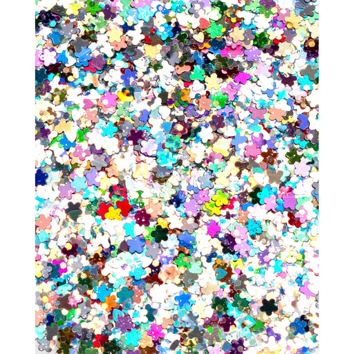 Lunautics Rave Day Rainbow - Metallic Rainbow Chunky Glitter with Flowers Butterflies and Hearts Chunky Glitter