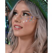 Lunautics Rave Day Silver Holographic Face Decal Stickers Face Decal