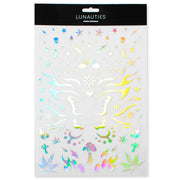 Lunautics Rave Day Silver Holographic Face Decal Stickers Face Decal