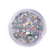Lunautics Social Butterfly - Holographic Silver Glitter with Butterflies Chunky Glitter