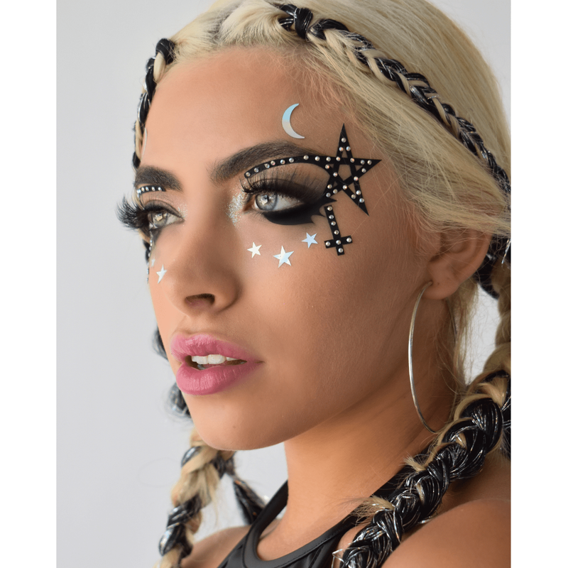 Lunautics Spellbound - Black Graphic Liner Face Stickers Face Jewel