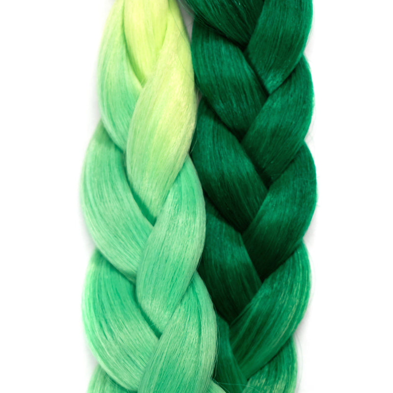 Lunautics Top Shelf - Ombre Green Braid Hair Braid-In Hair