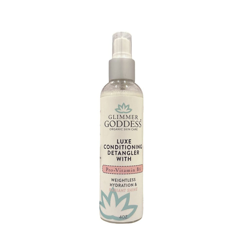 Glimmer Goddess® Organic Skin Care Luxe Conditioning Detangler with Pro-Vitamin B5 – Weightless Hydration & Radiant Shine Hair Care