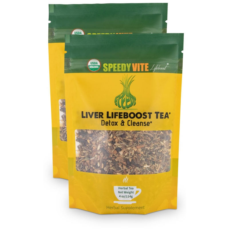 SpeedyVite® Liver LifeBoost® Tea | USDA Organic Herbal Liver Support* (4 oz / 8 oz / 28 Bags) | SpeedyVite® - FREE SHIPPING Tea