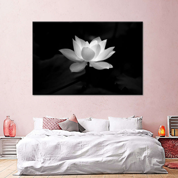 Lotus Flower Monochrome Wall Art