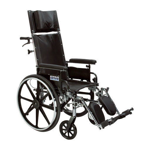 RIO Medical Supplies Viper Plus GT Full Reclining Wheelchair, Detachable Desk Arms, 20" Seat