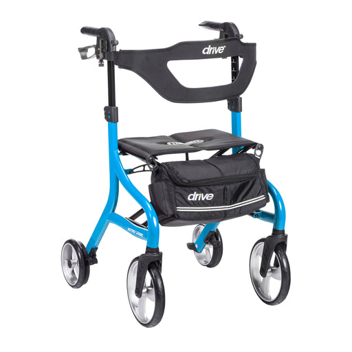 RIO Medical Supplies Nitro Sprint Rollator Rolling Walker, Tall, Blue