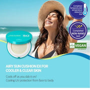 AsiaBeautyMall SCINIC Enjoy All Round Airy Sun Cushion SPF 50+ PA++++ Sunscreen