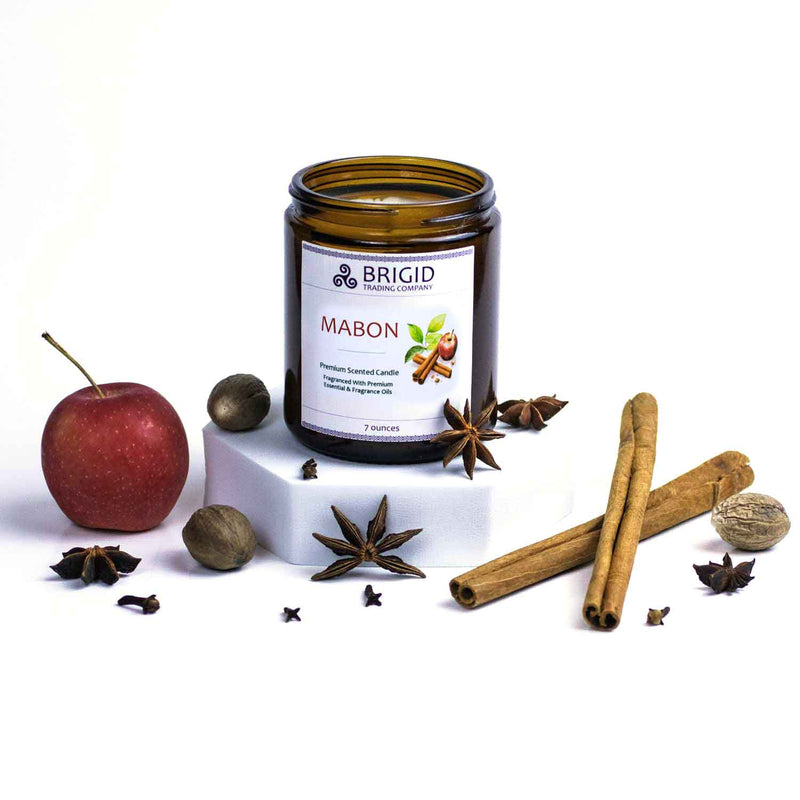 Brigid Trading Company Mabon Soy Wax Candle - McIntosh Apple, Granny Smith, Apple Pie & Harvest Spices Premium Scented Candle