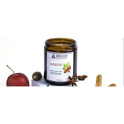 Brigid Trading Company Mabon Soy Wax Candle – McIntosh, Granny Smith, Apple Pie & Harvest Spices Premium Scented Candle White Smoke 7oz amber jar,3oz pewter tin