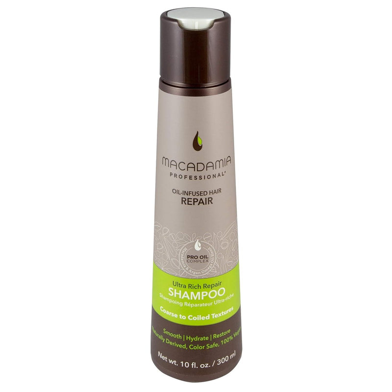 VIP Extensions Macadamia Professional Hair Care Sulfate & Paraben Free Natural Organic Cruelty-Free Vegan Hair Products Ultra Rich Hair Repair Shampoo, 10oz Hair Care