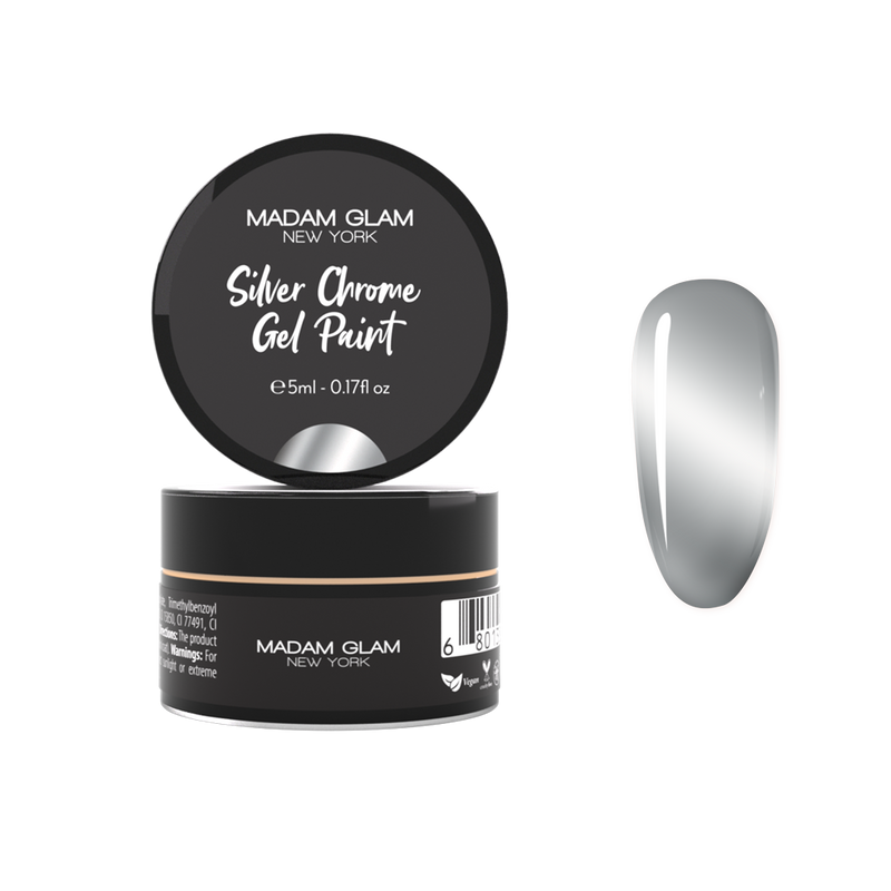 Madam Glam Silver Chrome Gel Paint