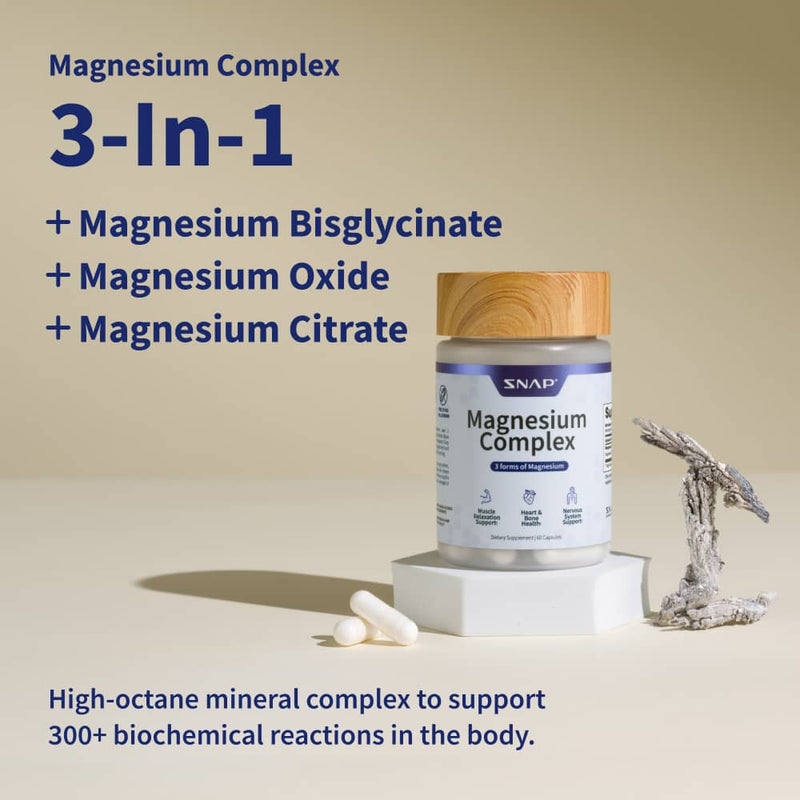 Snap Supplements Magnesium Complex - 6 Bottles hidden