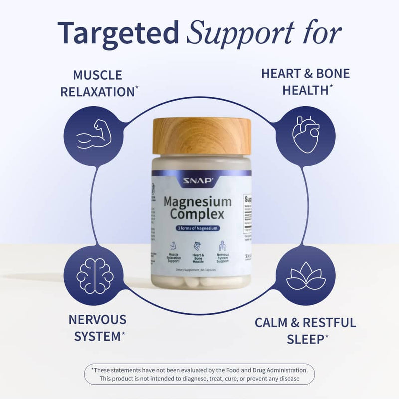 Snap Supplements Magnesium Complex - Buy 3 Get 2 Free hidden