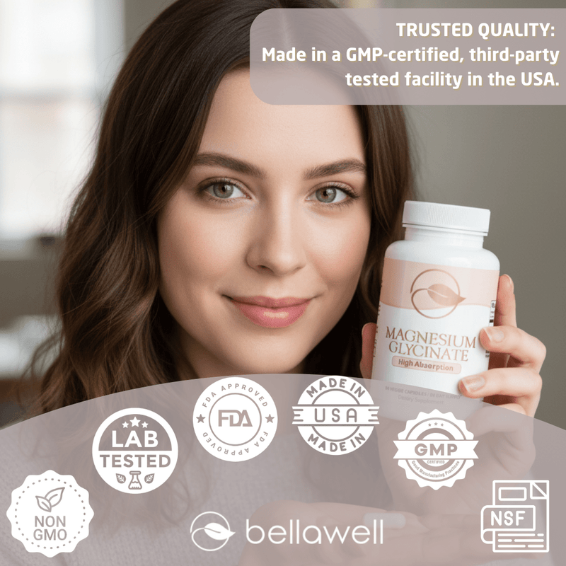 Bellawell Health Magnesium Glycinate - Cellular Balance by Bellawell Capsules Dark Gray