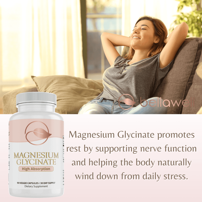Bellawell Health Magnesium Glycinate - Cellular Balance by Bellawell Capsules White Smoke