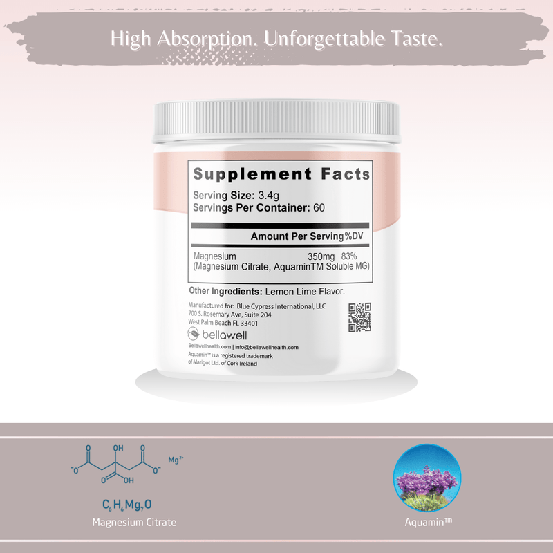 Bellawell Health Magnesium Powder Blend by Bellawell Powder White Smoke