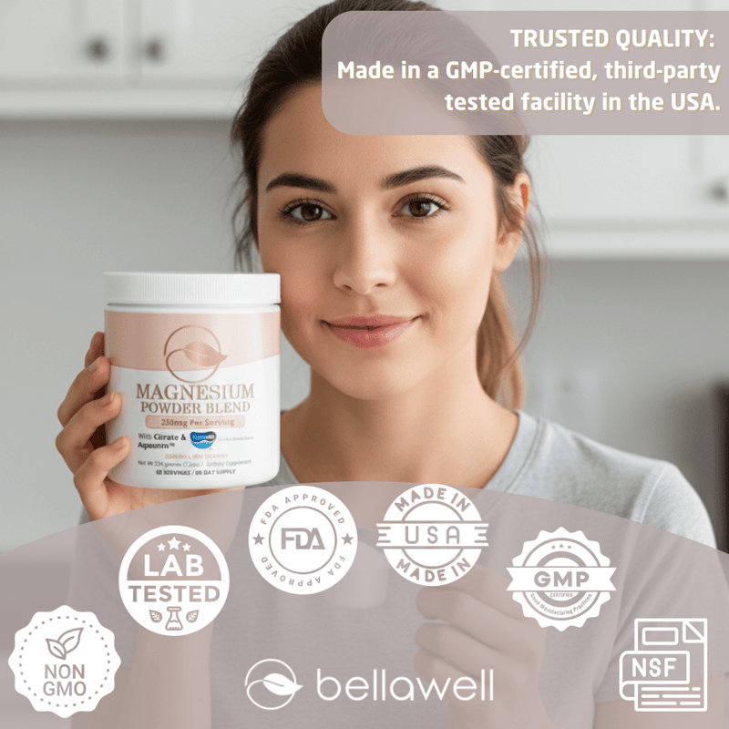 Bellawell Health Magnesium Powder Blend by Bellawell Powder Gray