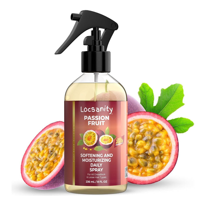 Locsanity Passion Fruit Softening and Moisturizing Daily Spray for Locs, Dreadlocks, Sisterlock, Microlock, Locs, Oil-Free Hair Scalp Moisturizer