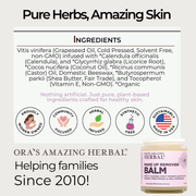 Ora's Amazing Herbal Make Up Remover Balm with Calendula, Fragrance Free Makeup Removers