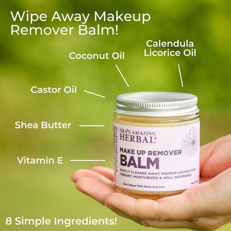 Ora's Amazing Herbal Make Up Remover Balm with Calendula, Fragrance Free Makeup Removers