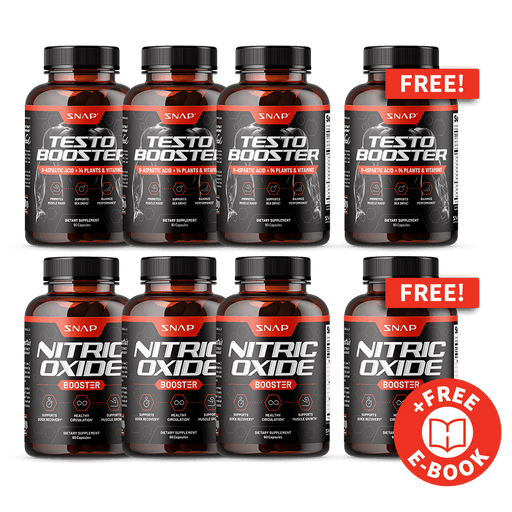 Snap Supplements Male Testo and Nitro Stack + Free E-Book