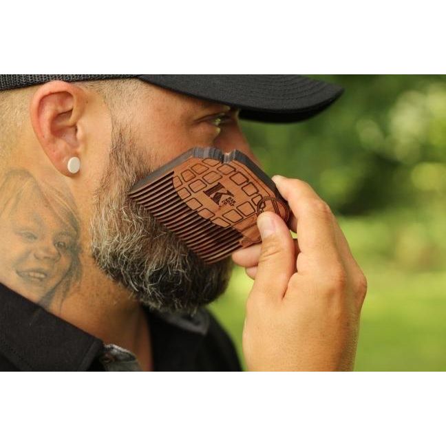 Kbarsoapco - Frag Out Cedar Wooden Beard Comb