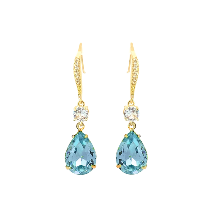 March Long Birthstone Earrings