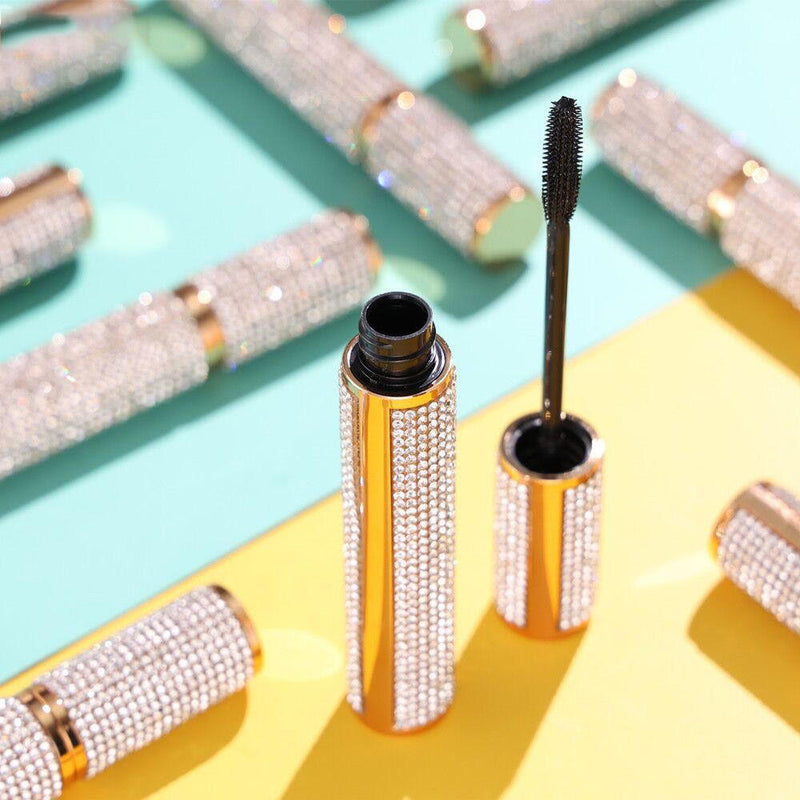EpiLynx Mega Volume Vegan Mascara Black and Blue – Smudge-Proof with Handmade Diamond Case