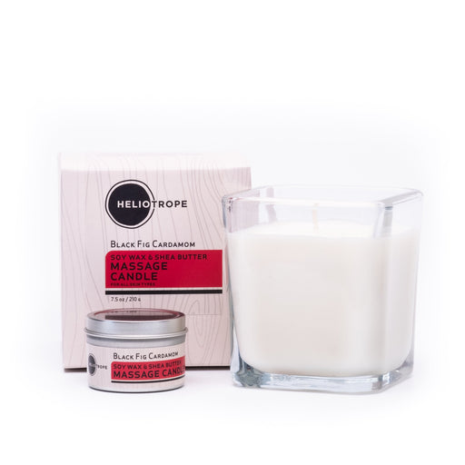 Heliotrope San Francisco Soy & Shea Massage Candles - NOW 40% OFF Candle White Smoke Black Fig Cardamom