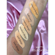 Prolux Cosmetics Lightweight Matte Foundation face foundation Dim Gray 1 Natural Beige,2 Soft Ivory,3 Creamy Beige,4 Medium Beige,5 Soft Beige,6 Dark Beige,11 Golden Neutral,12 Nude Fair,13 Honey,14 Honey Fair,15 Golden Dark,16 Spiced Almond