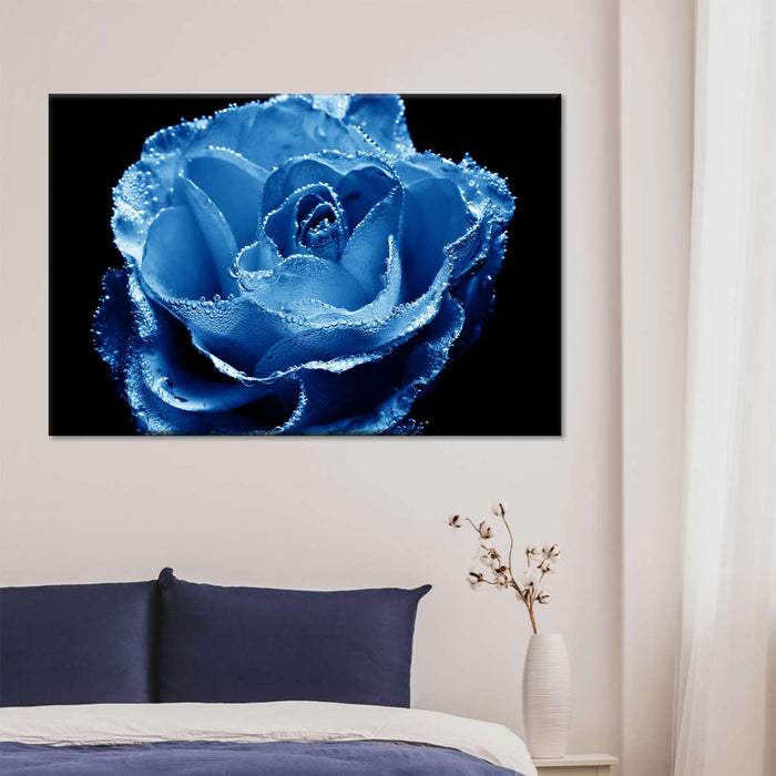 Misty Blue Rose Wall Art