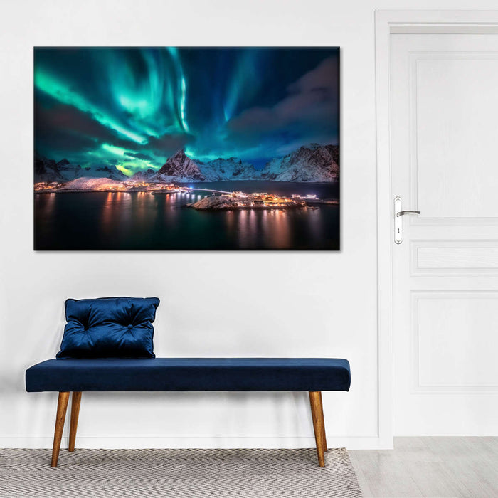 Lofoten Night Northern Lights Wall Art