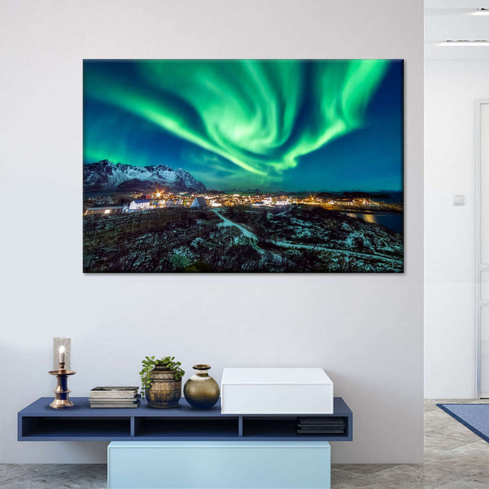 Henningsvaer Aurora Borealis Wall Art