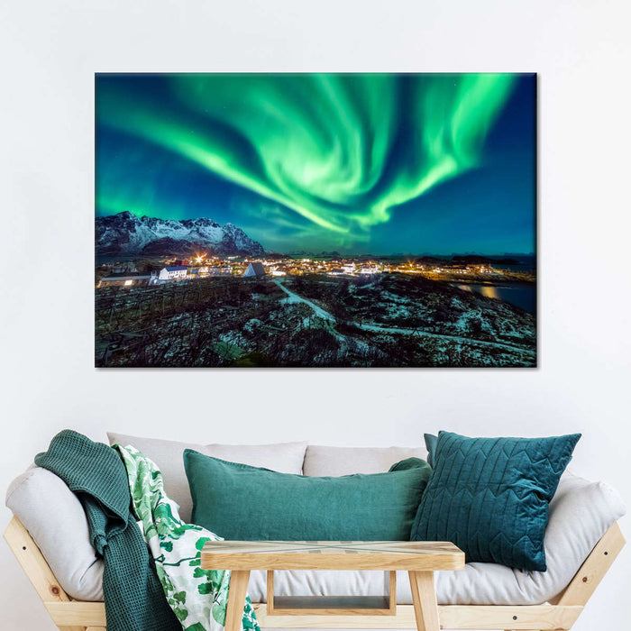 Henningsvaer Aurora Borealis Wall Art